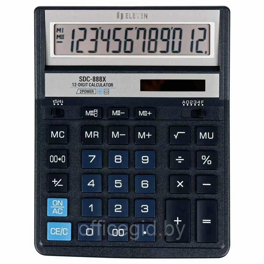 Калькулятор настольный Eleven "SDC-888X-BL", 12-разрядный, cиний - фото 2 - id-p203424633