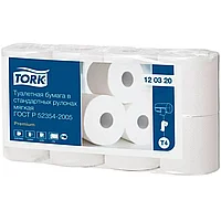 Бумага туалетная стандартный рулон "Tork Premium Т4", 2 слоя, 8 рулонов