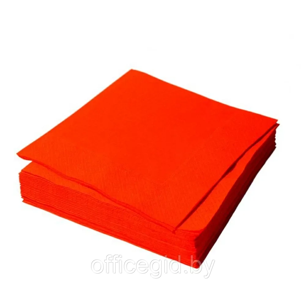 Салфетки бумажные "Бик-пак", 200 шт, 33x33 см, красный - фото 1 - id-p203424717