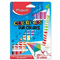 Фломастеры двухсторонние "Duo Color Peps", 10 шт