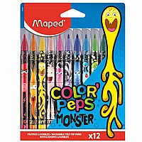 Фломастеры "Color Peps Monster", 12 шт