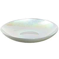 Тарелка стеклянная "Pesaro", 40 см, перламутровый