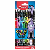 Цветные карандаши "Color' Peps Monster", 12 цветов