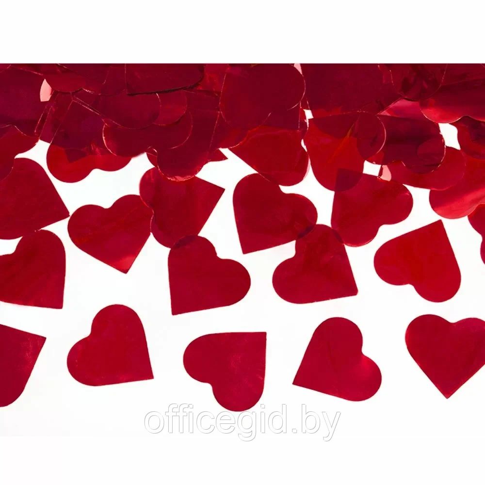 Хлопушка праздничная с красными сердцами, 40 см - фото 3 - id-p203427753