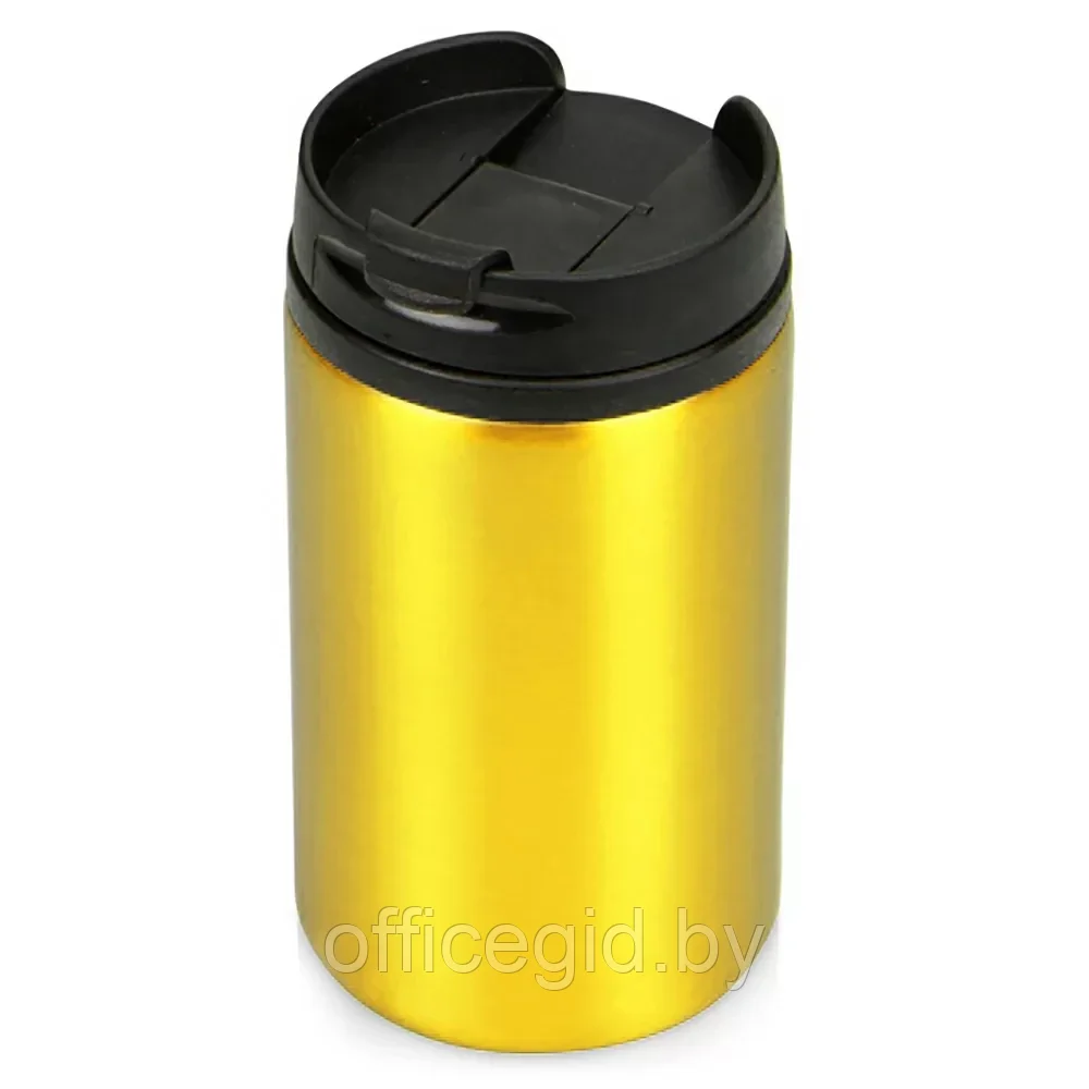 Кружка термическая "Jar", металл, пластик, 250 мл, желтый, черный - фото 1 - id-p203426700
