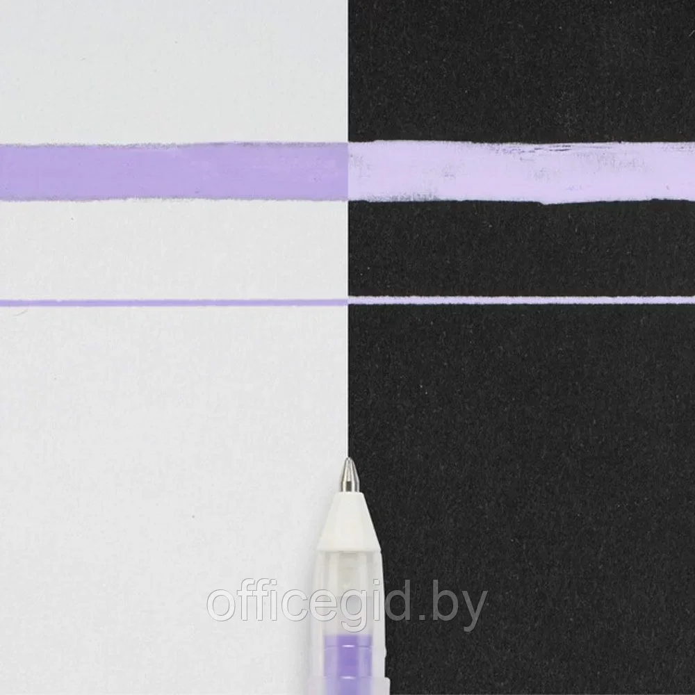 Ручка гелевая "Gelly Roll Souffle", 1.0 мм, прозрачный, стерж. пурпурный - фото 2 - id-p203427772