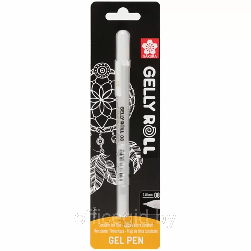 Ручка гелевая "Gelly Basic", 0.4 мм, белый, стерж. белый