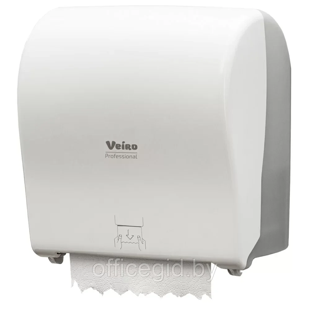 Диспенсер для полотенец рулонных "VEIRO Professional POD", пластик, белый - фото 2 - id-p203424844
