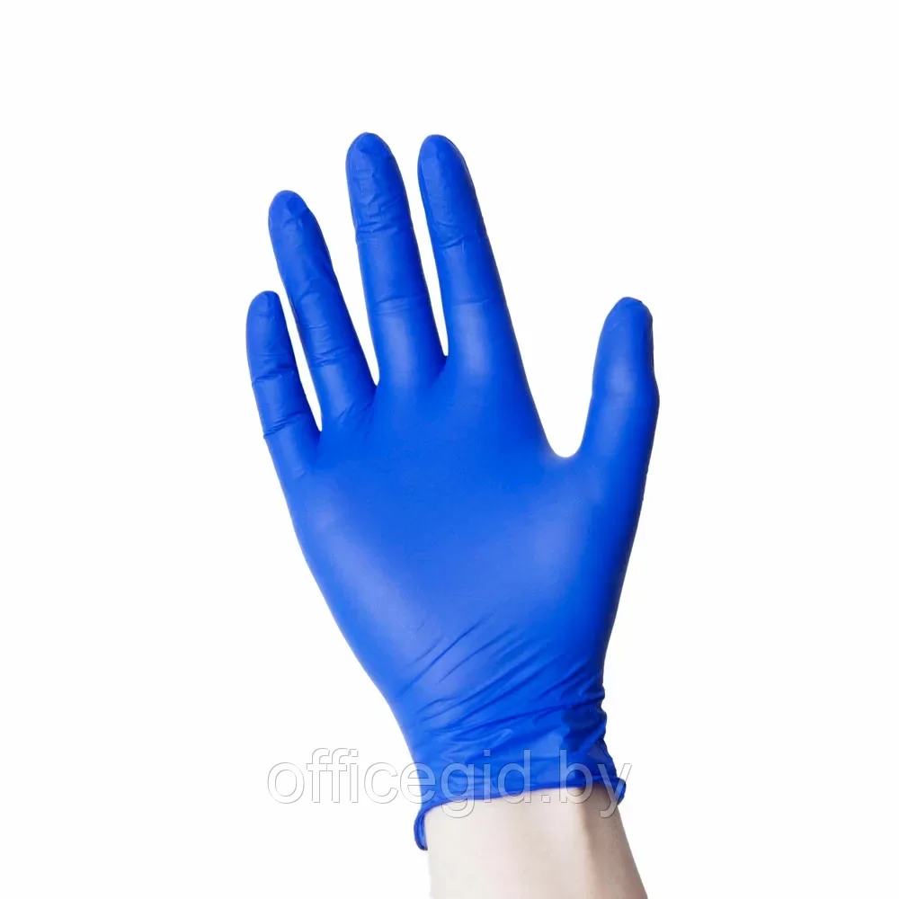 Перчатки нитриловые неопудренные одноразовые "Zaubex", р-р S, 200 шт/упак, голубой - фото 3 - id-p203427780