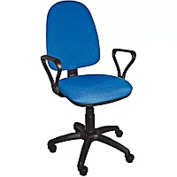 Кресло для персонала "Prestige New" ткань, металл, пластик, синий
