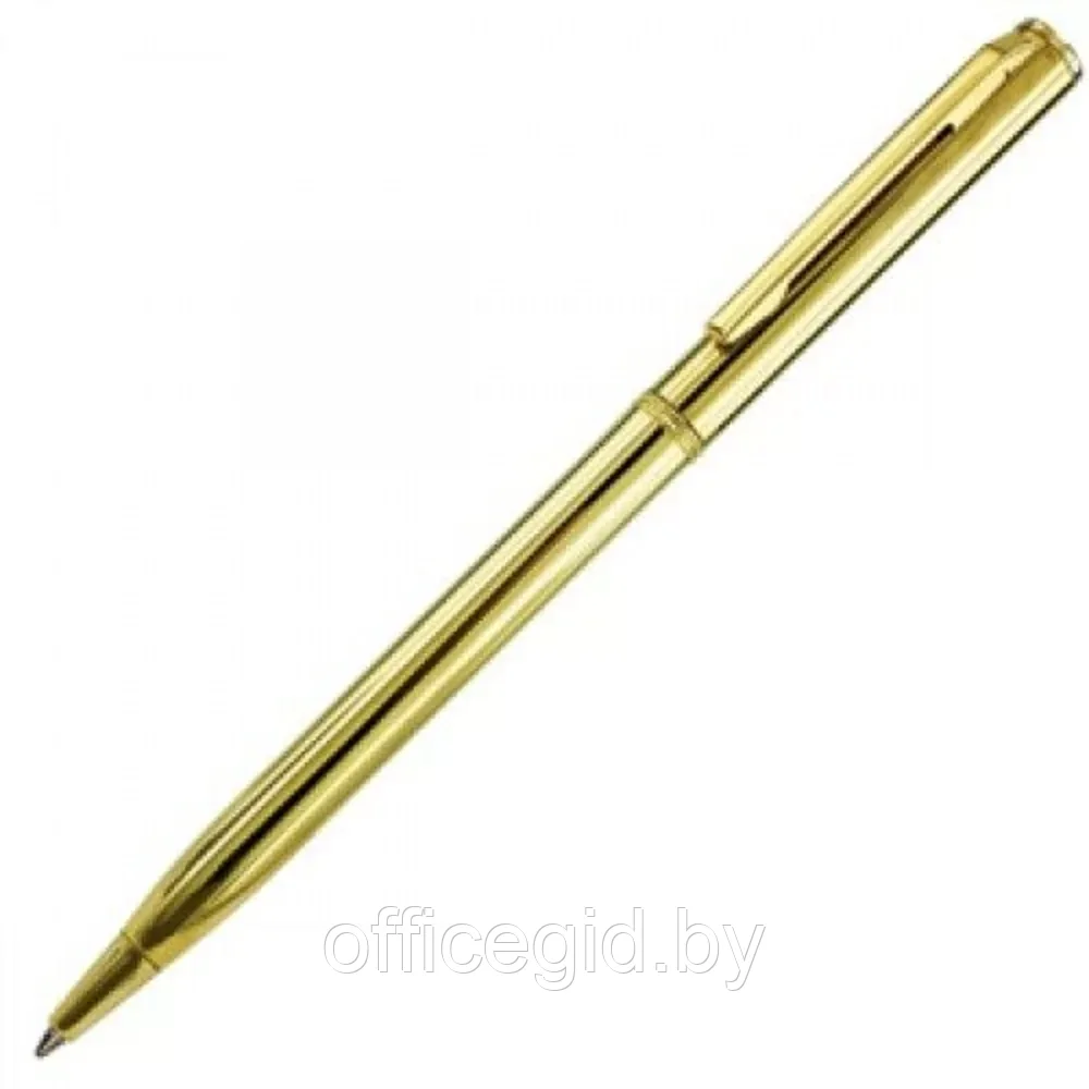 Ручка шариковая автоматическая "Slim", 0.7 мм, золотистый, стерж. синий - фото 1 - id-p203425843
