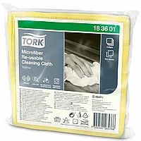 Салфетка из микроволокна "TORK", 6 шт/упак, желтый