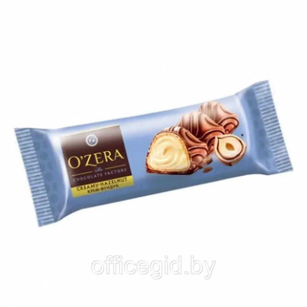 Вафельный батончик "O`Zera Creamy Hazelnut" с молочно-ореховой начинкой, 23 г - фото 1 - id-p203427845