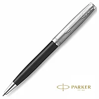 Ручка шариковая автоматическая Parker "Sonnet K546", 1.0 мм, черный, серебристый, стерж. черный