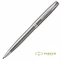 Ручка шариковая автоматическая Parker "Sonnet Core K526", 1.0 мм, серебристый, стерж. черный