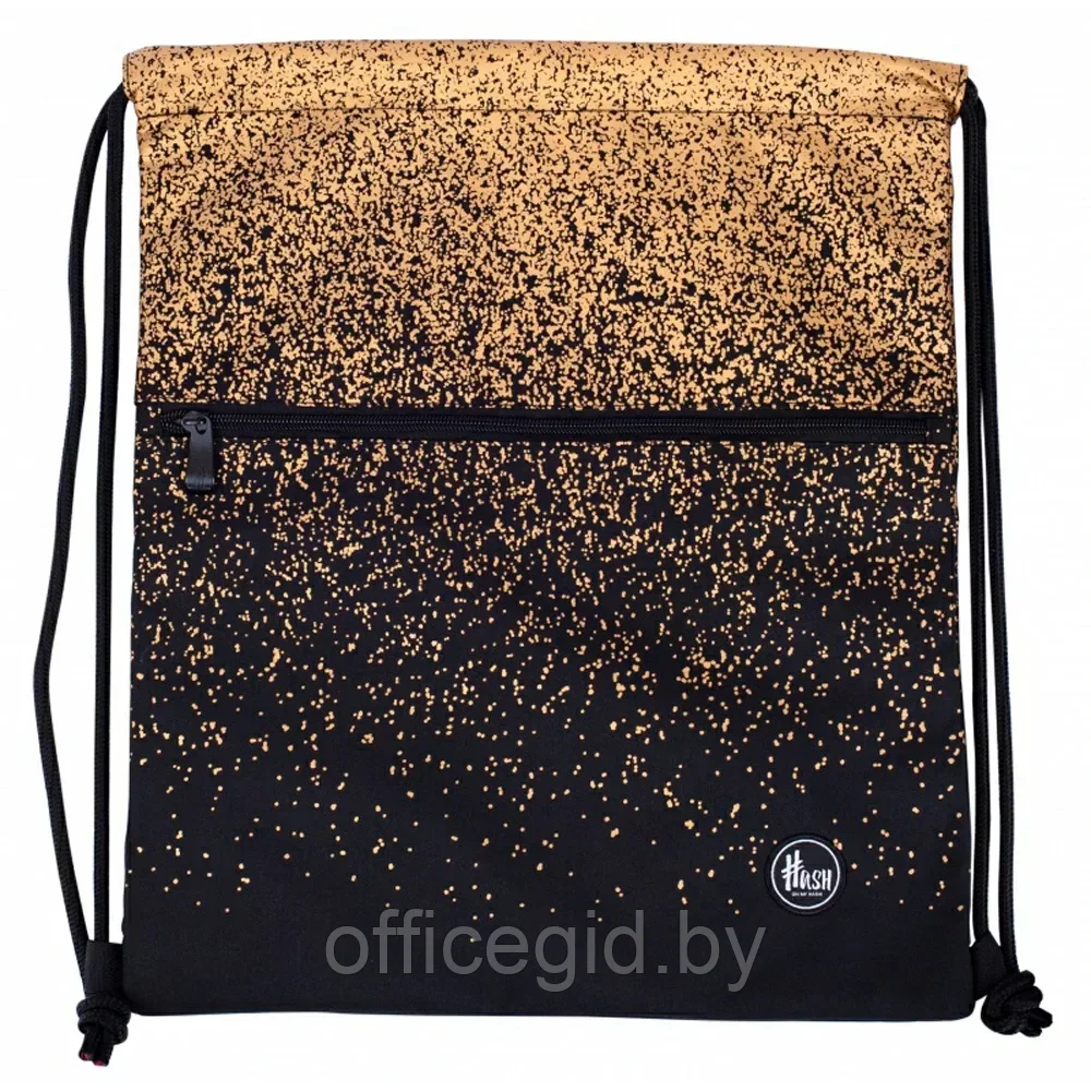 Мешок для обуви "Golden Dust", 38x45 см, черный, золотистый - фото 1 - id-p203425891