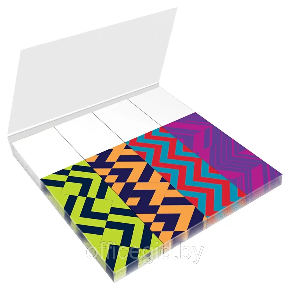 Закладки бумажные "Ultra Sticky. Zigzag", 18x70 мм, 4 цветовx25 шт., ассорти - фото 2 - id-p203427884