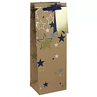 Пакет бумажный подарочный "Multiple stars", 12.7x9x35.5 см
