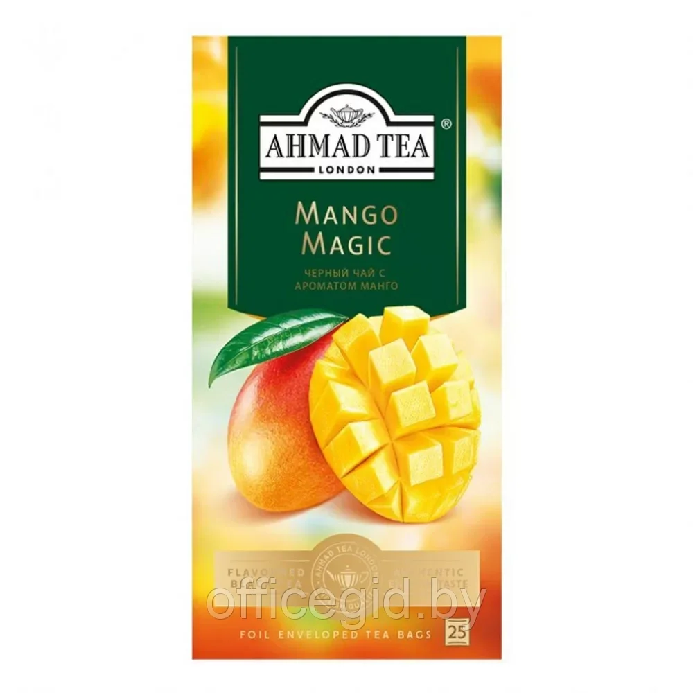 Чай "Ahmad Tea Mango Magic", 25 пакетиков x1.5 гр, черный, с ароматом манго - фото 2 - id-p203425906