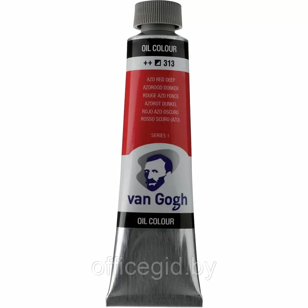 Краски масляные "Van Gogh", 313 красный АЗО темный, 40 мл, туба - фото 1 - id-p203426854