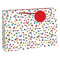 Пакет бумажный подарочный "Joyful spots", 37.3x11.8x27.5 см