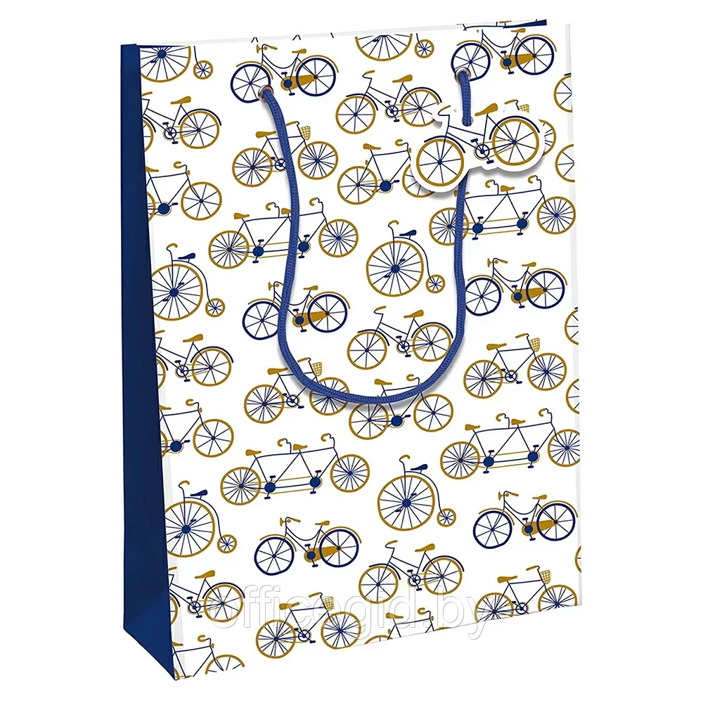 Пакет бумажный подарочный "Kraft. Bike", 26.5x14x33 см - фото 1 - id-p203427914