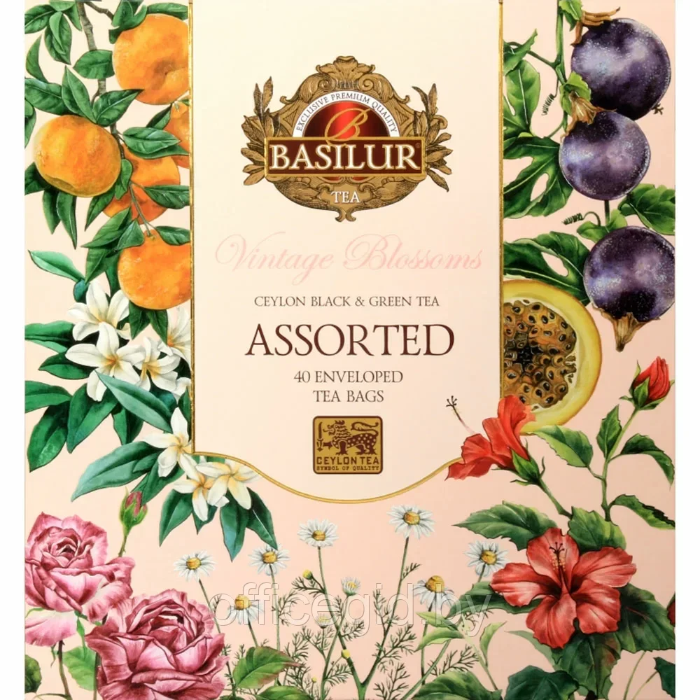 Чай Basilur "Винтажные цветы", 40 пакетиковx1.5 гр, ассорти - фото 4 - id-p203425917