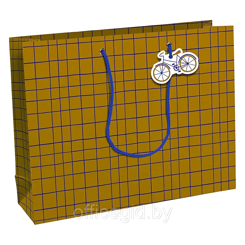 Пакет бумажный подарочный "Kraft. Bike", 37.3x11.8x27.5 см