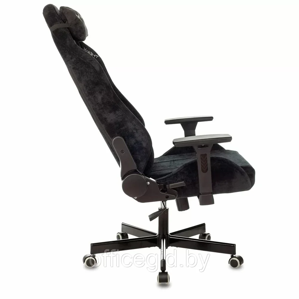 Кресло игровое Бюрократ VIKING KNIGHT N1 Fabric черный Light-20 с подголов. крестовина металл - фото 4 - id-p203426886