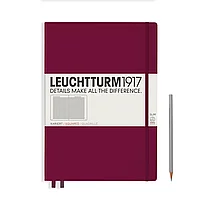 Блокнот "Leuchtturm1917. Master Slim", А4+, 61 лист, клетка, красный портвейн