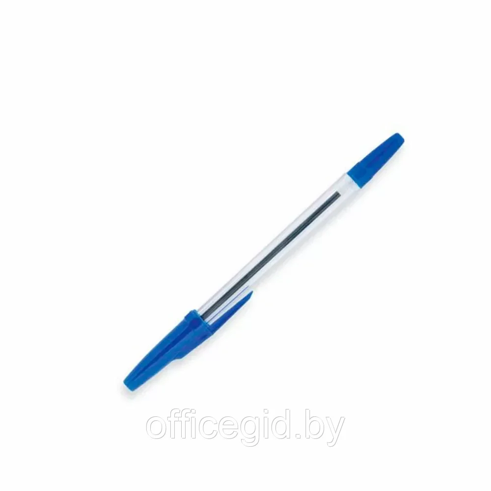 Ручка шариковая LZ03 Open , 0.4 мм, прозрачный-синий, стерж. синий - фото 1 - id-p203427975