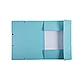 Папка на резинках "Aquarel", А4, 15 мм, картон, голубой, фото 3