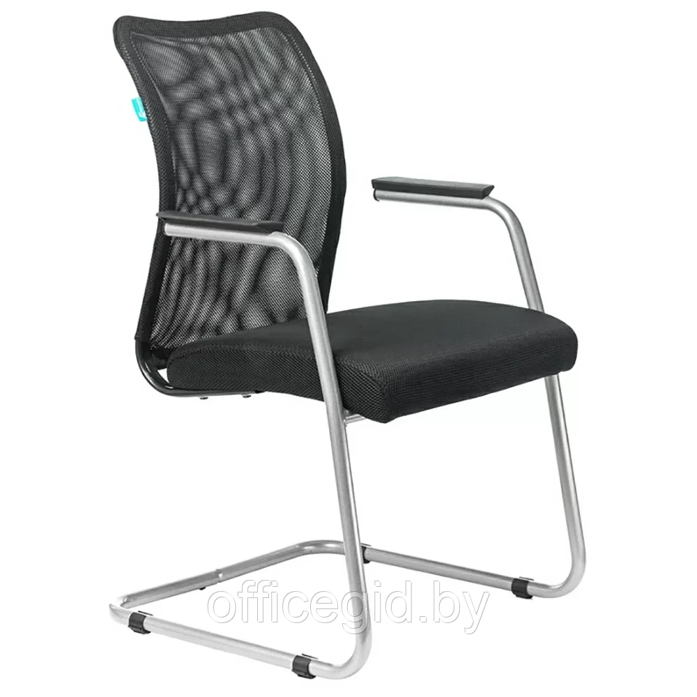 Кресло на полозьях "CH-599AV TW-01", сетка, ткань, металл, черный - фото 1 - id-p203426024