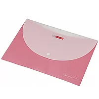 Папка-конверт на кнопке Panta Plast "C335", А4, 2 деления, розовый