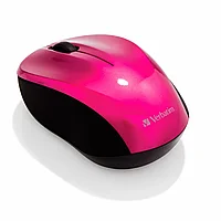 Мышь Verbatim 49043, беспроводная, 1600 dpi, 3 кнопки, розовый