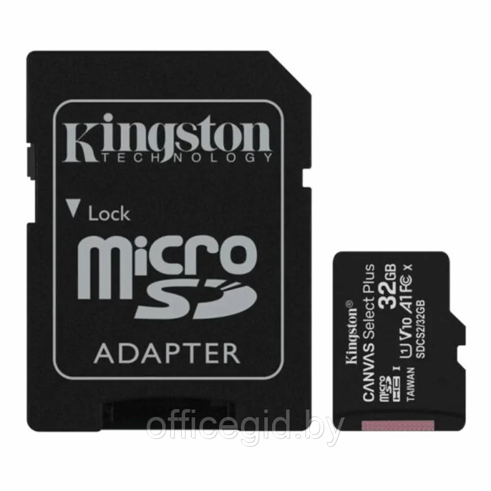 Карта памяти Kingston micro SDHC, 32 Gb + SD Adapter