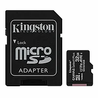 Карта памяти Kingston micro SDHC, 32 Gb + SD Adapter