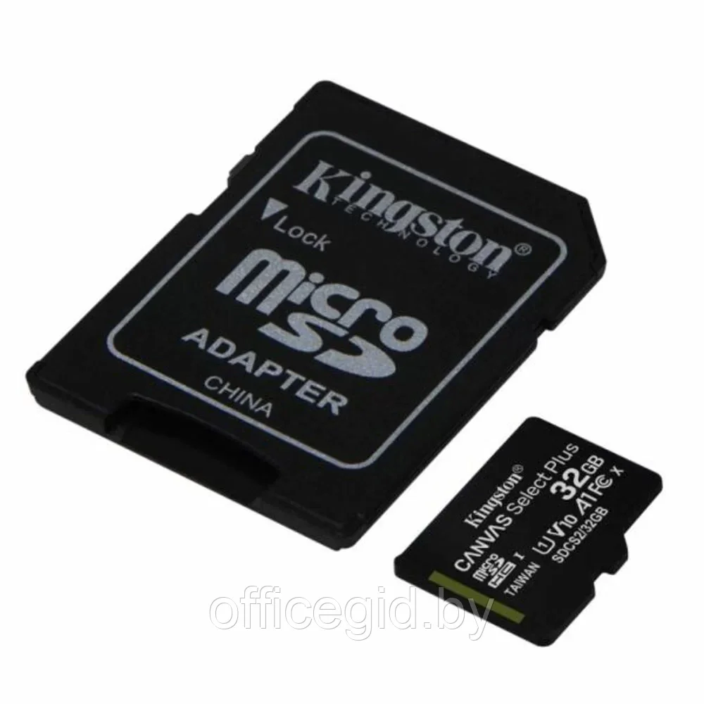 Карта памяти Kingston micro SDHC, 32 Gb + SD Adapter - фото 2 - id-p203428024