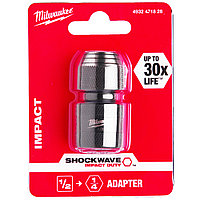 Адаптер ударный с 1/2" на 1/4 Hex Shockwave Impact Duty Milwaukee (4932471828)