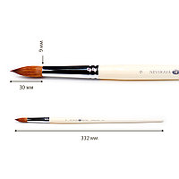 Колонок кисть круглая длинная ручка Невская Палитра №9.