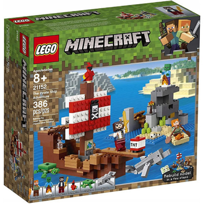 Конструктор LEGO Minecraft 21152 Приключения на пиратском корабле - фото 1 - id-p203428574