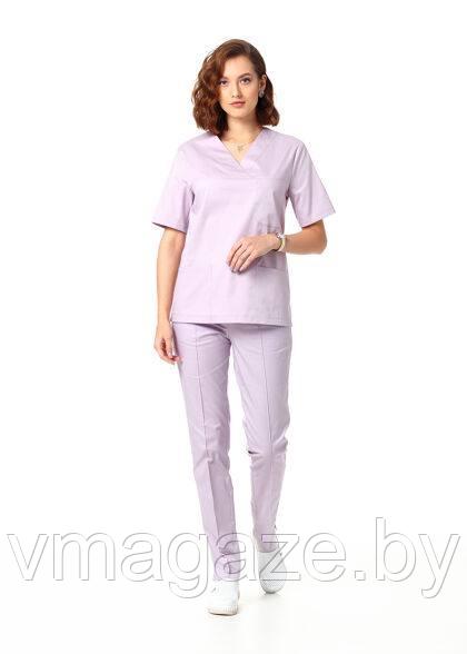 Медицинская женская блуза хирург стрейч (цвет лиловый) - фото 2 - id-p198045151