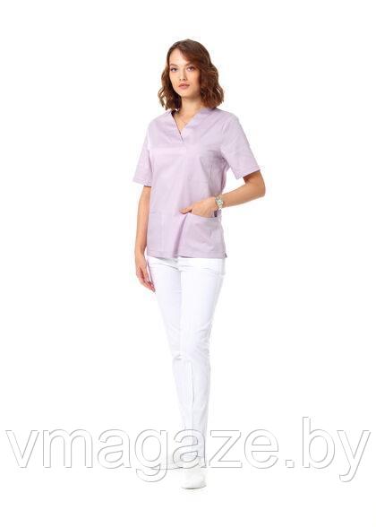 Медицинская женская блуза хирург стрейч (цвет лиловый) - фото 3 - id-p198045151
