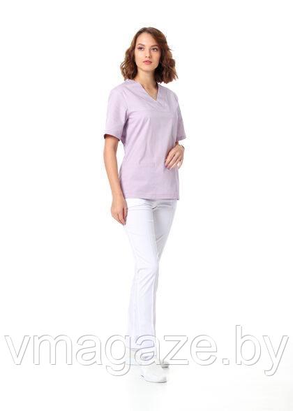 Медицинская женская блуза хирург стрейч (цвет лиловый) - фото 4 - id-p198045151