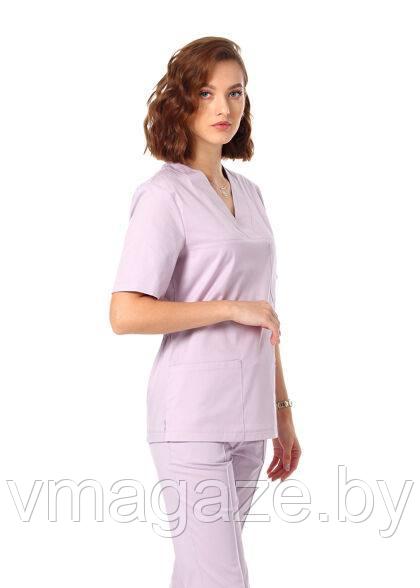 Медицинская женская блуза хирург стрейч (цвет лиловый) - фото 6 - id-p198045151