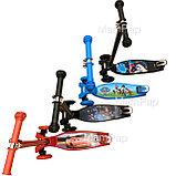 Самокат детский трехколесный scooter  Maxi 0072R принтованный Чёрный (человек паук), фото 8