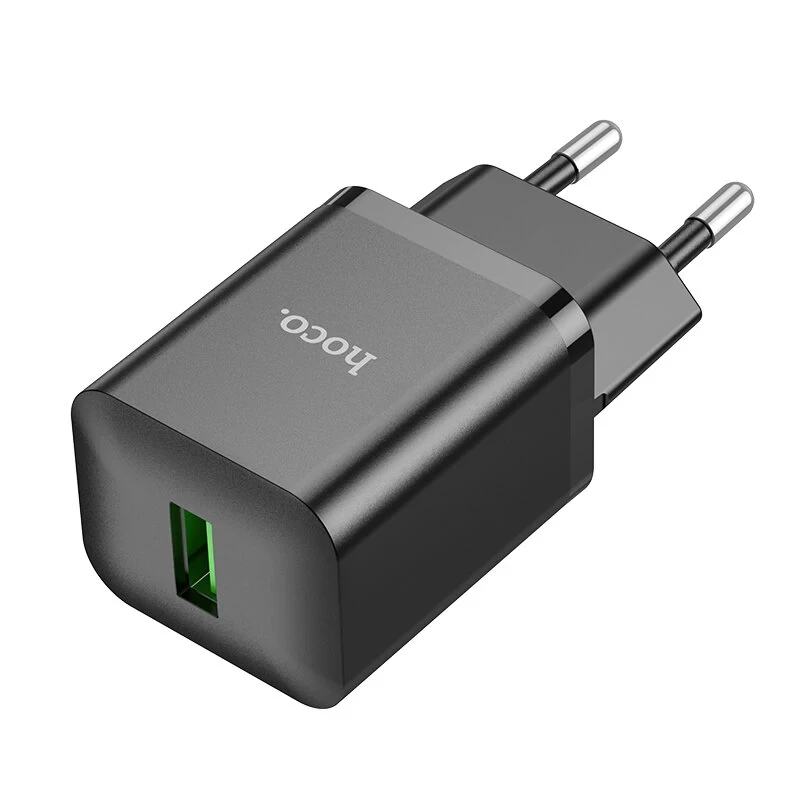 Зарядное устройство сетевое - блок питания HOCO N26, USB QC3.0, черный 556400 - фото 1 - id-p203446312