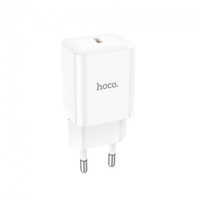 Зарядное устройство сетевое - блок питания HOCO N27, 1 USB Type-C PD20W, белый 556401 - фото 2 - id-p203446325