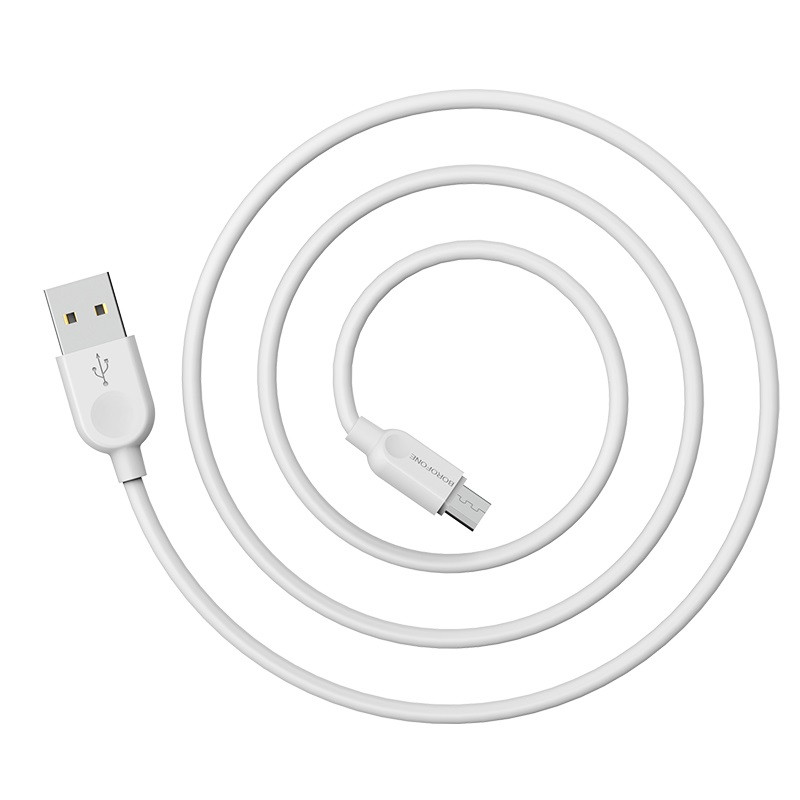 Зарядный USB дата кабель BOROFONE BX14 MicroUSB, 2.4A, 3м, белый 556390 - фото 4 - id-p203446331