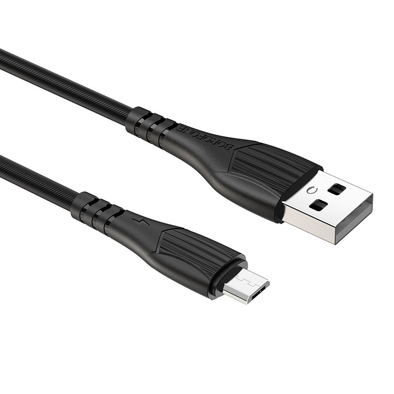 Зарядный USB дата кабель BOROFONE BX37 MicroUSB, 2.4A, 1м, черный 556396, фото 1
